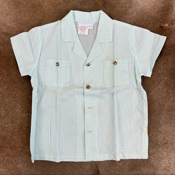Marie Chantal Gingham Guayabera Pocket Button Shirt - Picture 2 of 5